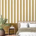 Brewster Home Fashions Tavish Mustard Stripe Wallpaper - SKU FD43455