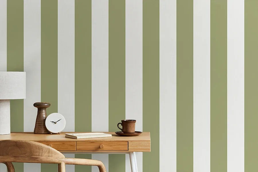 Brewster Home Fashions Tavish Sage Stripe Wallpaper - SKU FD43459