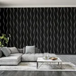 Brewster Home Fashions Tazz Black Ribbons Wallpaper - SKU AH924502