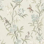 Brewster Home Fashions Tea Olive Beige Finch Frolic Wallpaper | Wallpaper Twins Brewster Home Fashions Tea Olive Beige Finch Frolic Wallpaper - SKU 4169-83137
