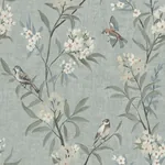 Brewster Home Fashions Tea Olive Blue Finch Frolic Wallpaper - SKU 4169-83139