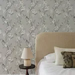 Brewster Home Fashions Tea Olive Gray Finch Frolic Wallpaper - SKU 4169-83141