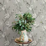 Brewster Home Fashions Tea Olive Gray Finch Frolic Wallpaper - SKU 4169-83141