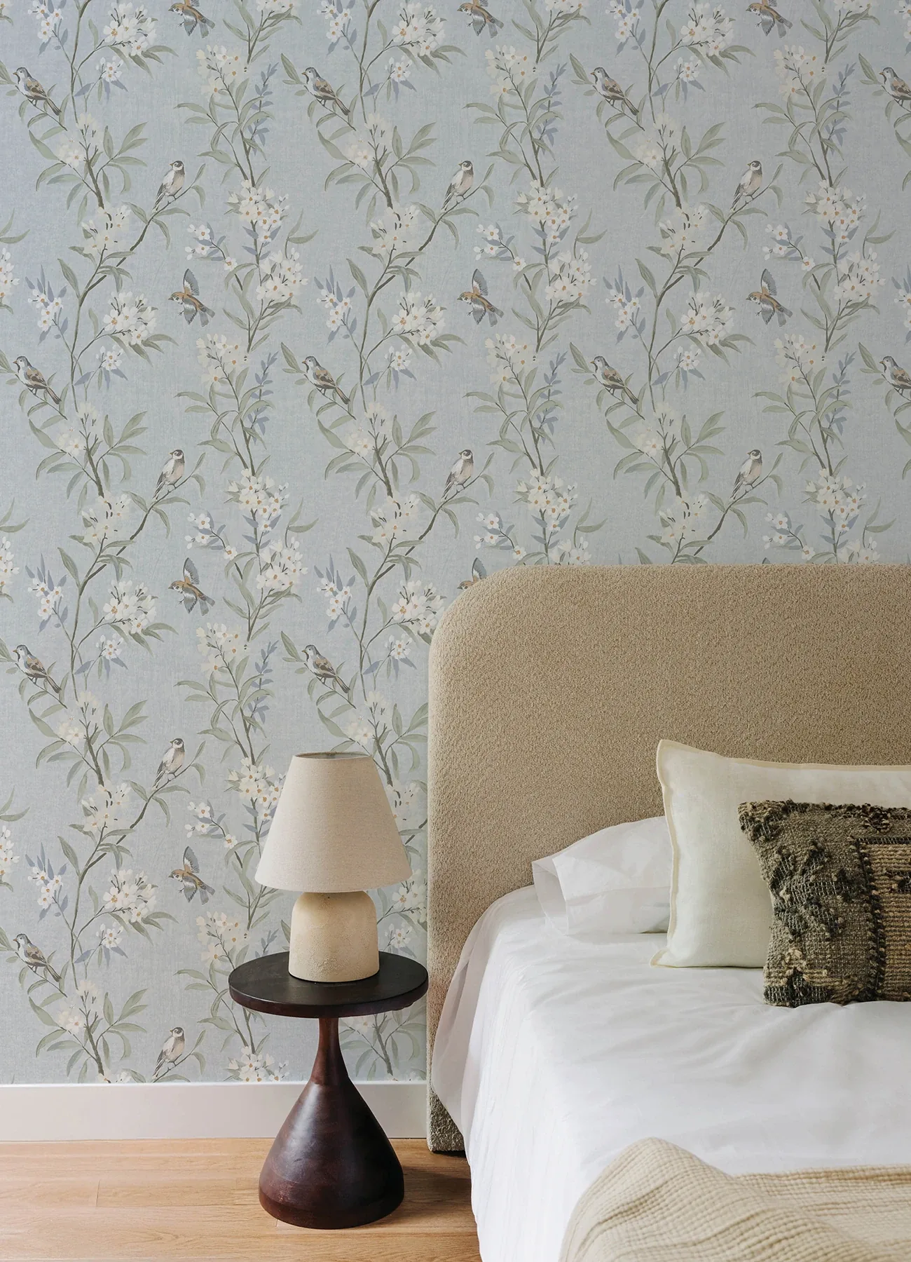 Brewster Home Fashions Tea Olive Light Blue Finch Frolic Wallpaper - SKU 4169-83140