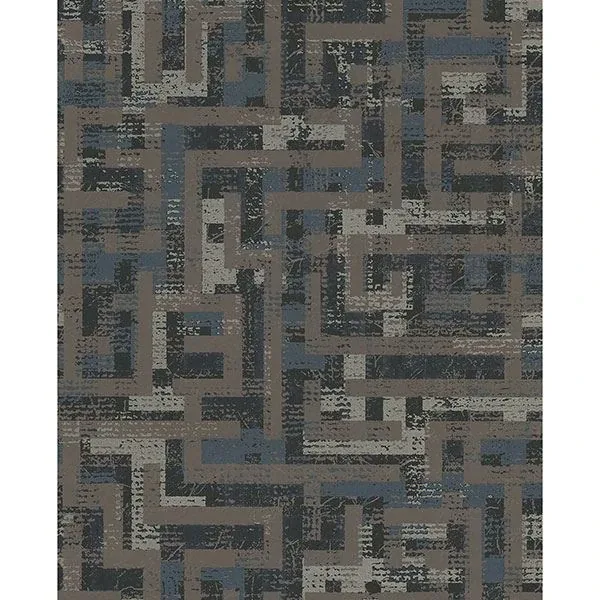 Brewster Home Fashions Tebessa Dark Brown Geometric Wallpaper - SKU 376013
