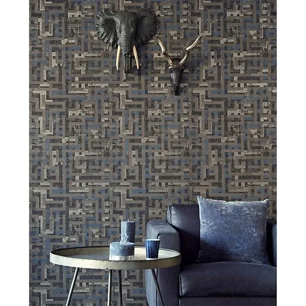 Brewster Home Fashions Tebessa Dark Brown Geometric Wallpaper | Wallpaper Twins Brewster Home Fashions Tebessa Dark Brown Geometric Wallpaper - SKU 376013
