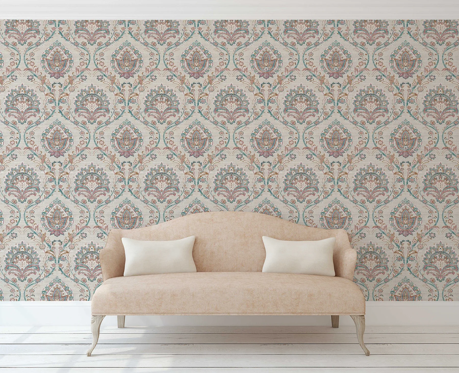 Brewster Home Fashions Teigen Multicolor Floral Damask Wallpaper - SKU AH296909