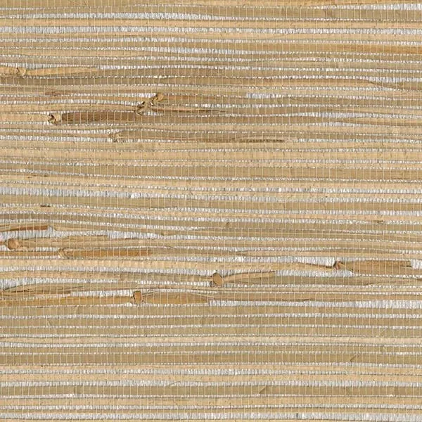 Brewster Home Fashions Tereza Silver Foil Grasscloth Wallpaper - SKU 2622-30272