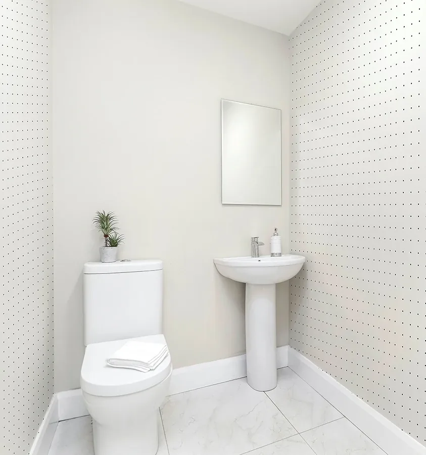 Brewster Home Fashions Terrence White Dotted Grid Wallpaper - SKU AH920000