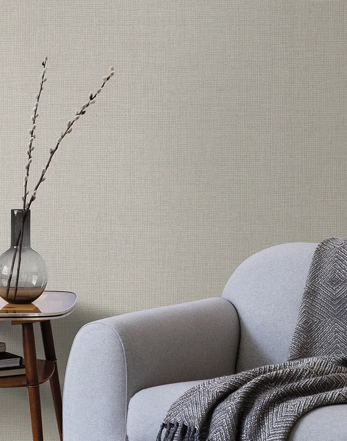 Brewster Home Fashions Threads Slate Faux Fabric Wallpaper | Wallpaper Twins Brewster Home Fashions Threads Slate Faux Fabric Wallpaper - SKU 4140-3762