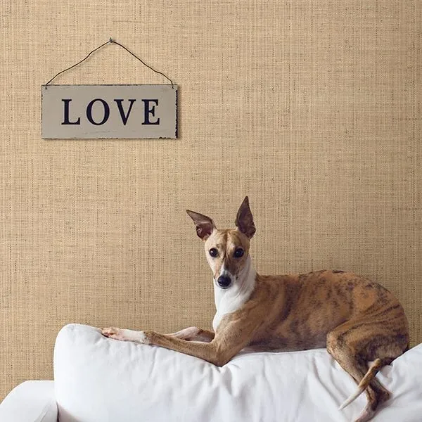 Brewster Home Fashions Tiki Beige Faux Grasscloth Wallpaper - SKU 2807-6011