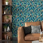Brewster Home Fashions Timor Indigo Parrot Wallpaper | Wallpaper Twins Brewster Home Fashions Timor Indigo Parrot Wallpaper - SKU WLD53117W