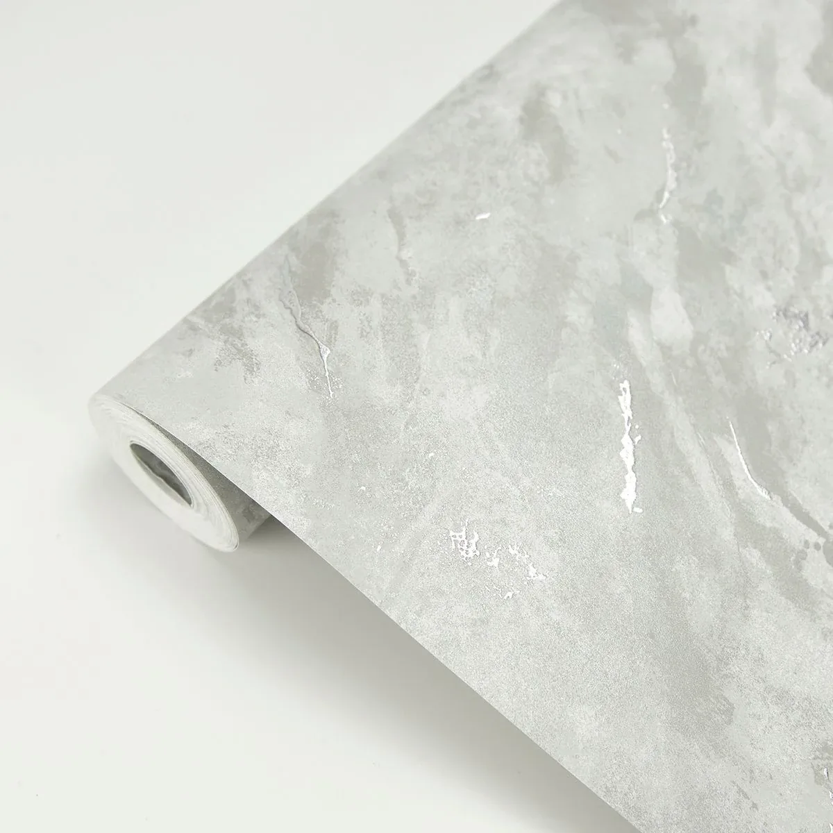 Brewster Home Fashions Titania Silver Marble Texture Wallpaper - SKU 2927-00106