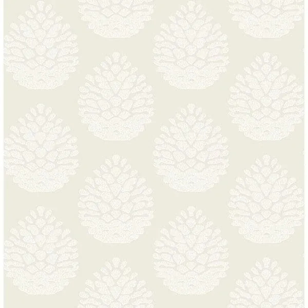 3118-25090 | Totem Eggshell Pinecone Wallpaper