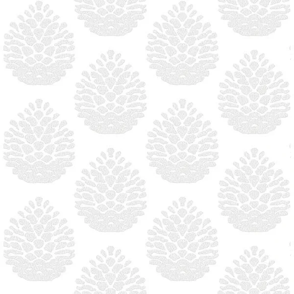 Brewster Home Fashions Totem Light Grey Pinecone Wallpaper - SKU 3118-25091
