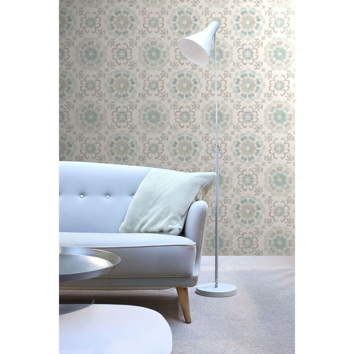 Brewster Home Fashions Tracy Seafoam Medallion Wallpaper - SKU DD347423
