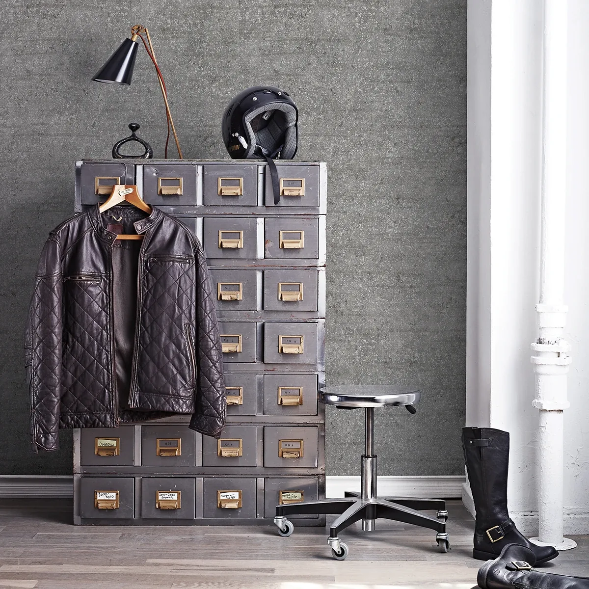 Brewster Home Fashions Travertine Dark Grey Patina Texture Wallpaper - SKU 2945-2770