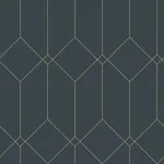 Brewster Home Fashions Trilliant Dark Blue Art Deco Motif Wallpaper - SKU DD139225