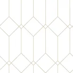 Brewster Home Fashions Trilliant White Art Deco Motif Wallpaper - SKU DD139223