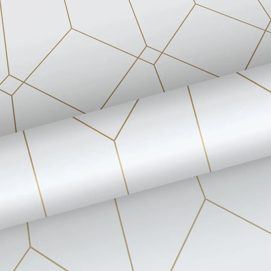 Brewster Home Fashions Trilliant White Art Deco Motif Wallpaper - SKU DD139223