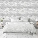 Brewster Home Fashions Truman Dove Brick Wallpaper - SKU AH669401