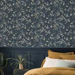 Brewster Home Fashions Tsubomi Blue Cherry Blossom Wallpaper - SKU RH456738