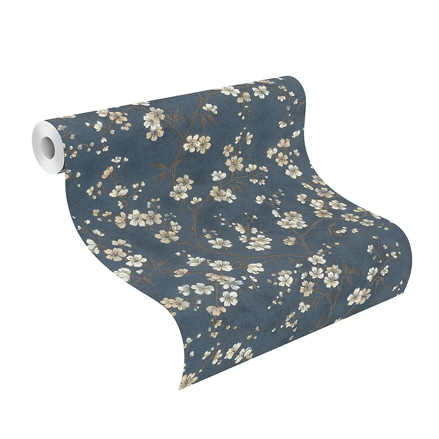 Brewster Home Fashions Tsubomi Blue Cherry Blossom Wallpaper - SKU RH456738