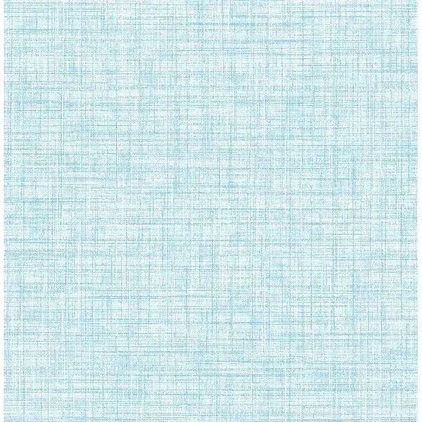 Brewster Home Fashions Tuckernuck Aqua Linen Wallpaper - SKU 2767-24276