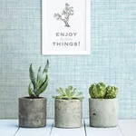 Brewster Home Fashions Tuckernuck Aqua Linen Wallpaper - SKU 2767-24276