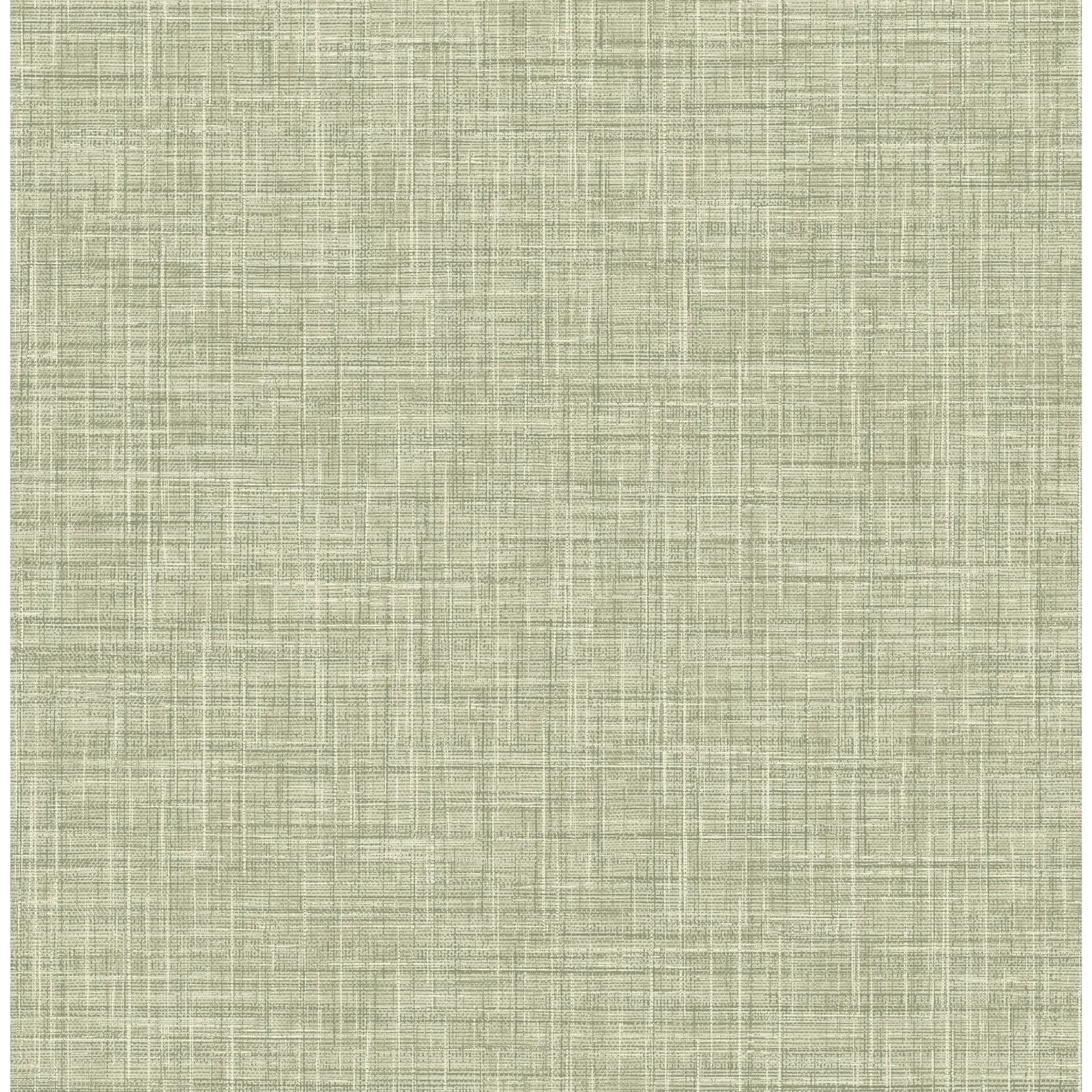 4157-25792 | Tuckernuck Green Faux Linen Wallpaper