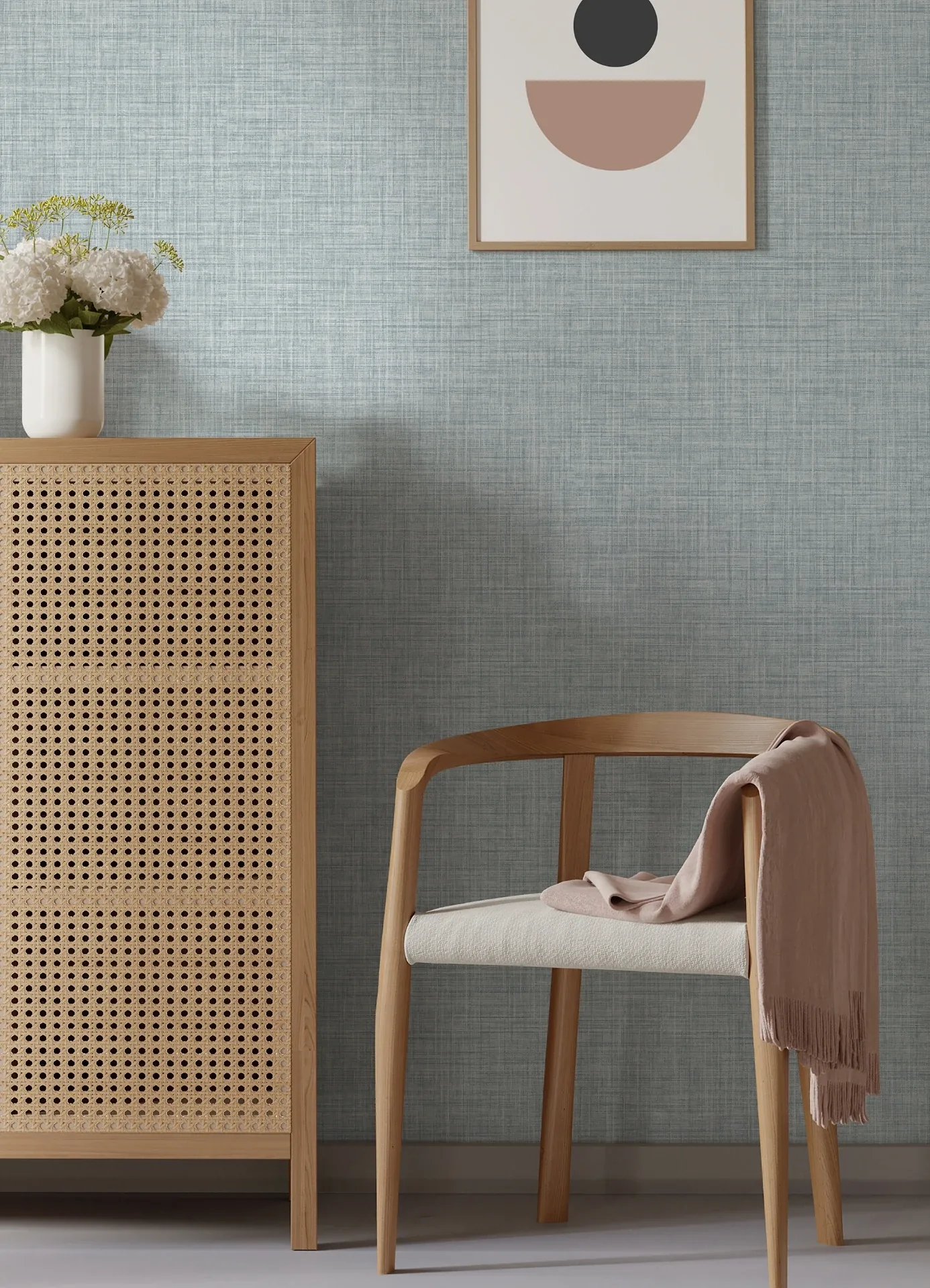 Brewster Home Fashions Tuckernuck Slate Faux Linen Wallpaper - SKU 4157-25790