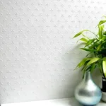 Brewster Home Fashions Tudor White Paintable Anaglypta Original Wallpaper - SKU 437-RD392