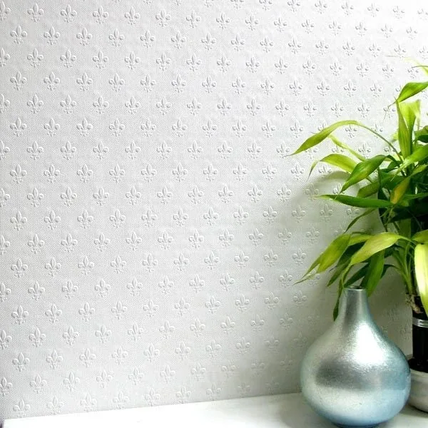 Brewster Home Fashions Tudor White Paintable Anaglypta Original Wallpaper - SKU 437-RD392