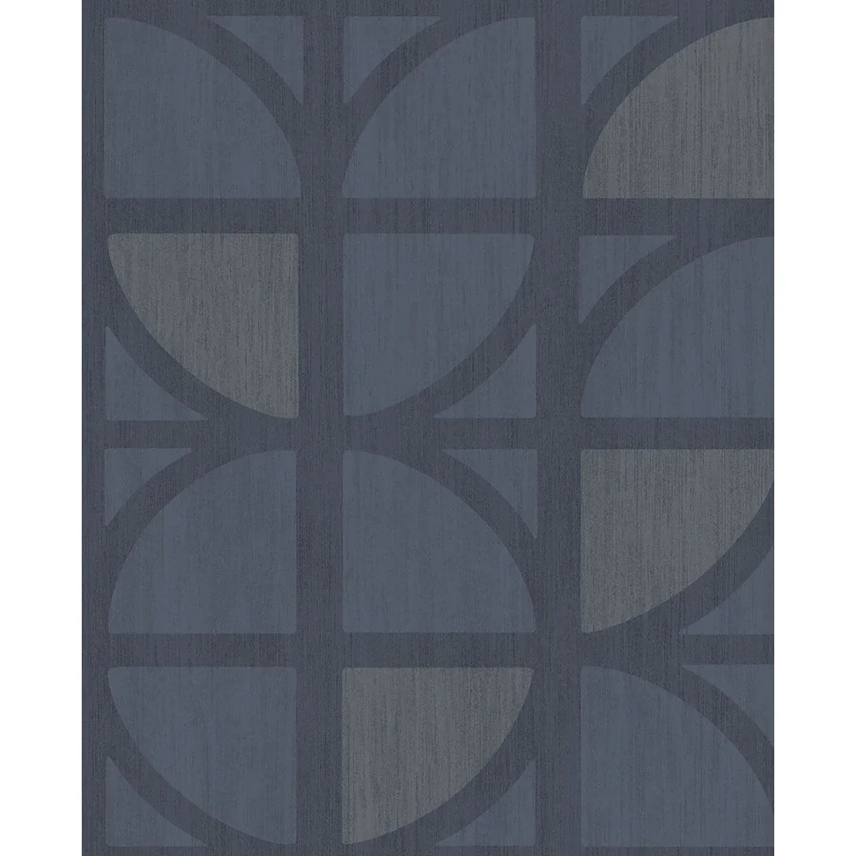 395813 | Tulip Dark Blue Geometric Trellis Wallpaper