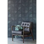 Brewster Home Fashions Tulip Dark Blue Geometric Trellis Wallpaper - SKU 395813