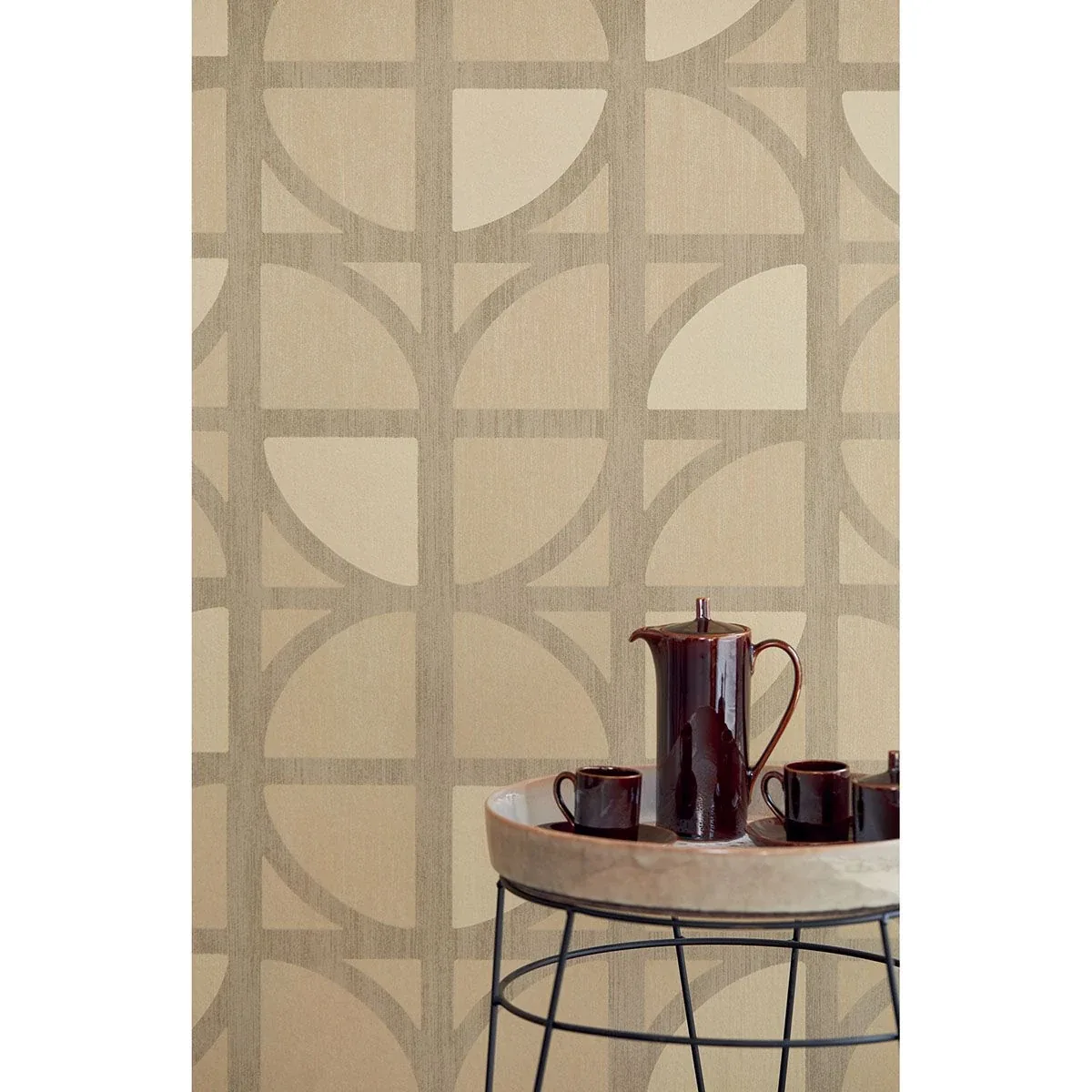Brewster Home Fashions Tulip Gold Geometric Trellis Wallpaper - SKU 395811