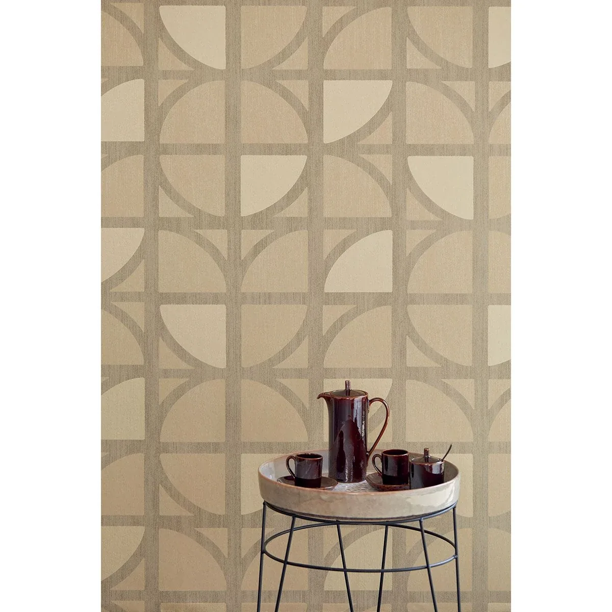 Brewster Home Fashions Tulip Gold Geometric Trellis Wallpaper - SKU 395811