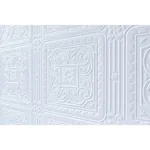 Brewster Home Fashions Turner Tile White Paintable Textured Vinyl Wallpaper - SKU 437-RD80000