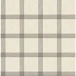 Brewster Home Fashions Twain Black Plaid Wallpaper | Wallpaper Twins Brewster Home Fashions Twain Black Plaid Wallpaper - SKU 3115-24479