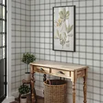 Brewster Home Fashions Twain Charcoal Plaid Wallpaper | Wallpaper Twins Brewster Home Fashions Twain Charcoal Plaid Wallpaper - SKU 4134-26997