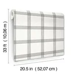 Brewster Home Fashions Twain Charcoal Plaid Wallpaper | Wallpaper Twins Brewster Home Fashions Twain Charcoal Plaid Wallpaper - SKU 4134-26997
