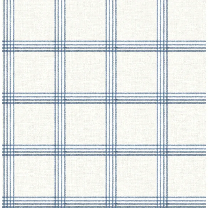 4134-26993 | Twain Denim Plaid Wallpaper