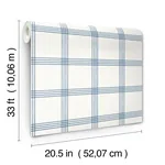 Brewster Home Fashions Twain Denim Plaid Wallpaper | Wallpaper Twins Brewster Home Fashions Twain Denim Plaid Wallpaper - SKU 4134-26993