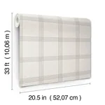 Brewster Home Fashions Twain Dove Plaid Wallpaper | Wallpaper Twins Brewster Home Fashions Twain Dove Plaid Wallpaper - SKU 4134-24478