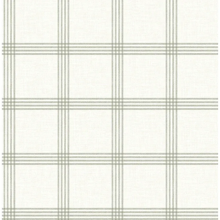 4134-26996 | Twain Green Plaid Wallpaper