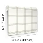 Brewster Home Fashions Twain Green Plaid Wallpaper | Wallpaper Twins Brewster Home Fashions Twain Green Plaid Wallpaper - SKU 4134-26996