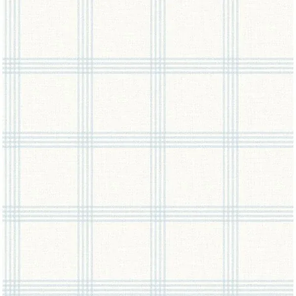 3115-24475 | Twain Light Blue Plaid Wallpaper