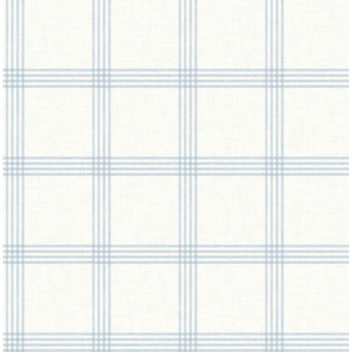 4134-26995 | Twain Light Blue Plaid Wallpaper