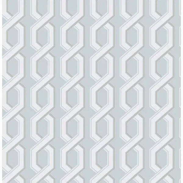 2704-22686 | Twist Blue Geometric Wallpaper