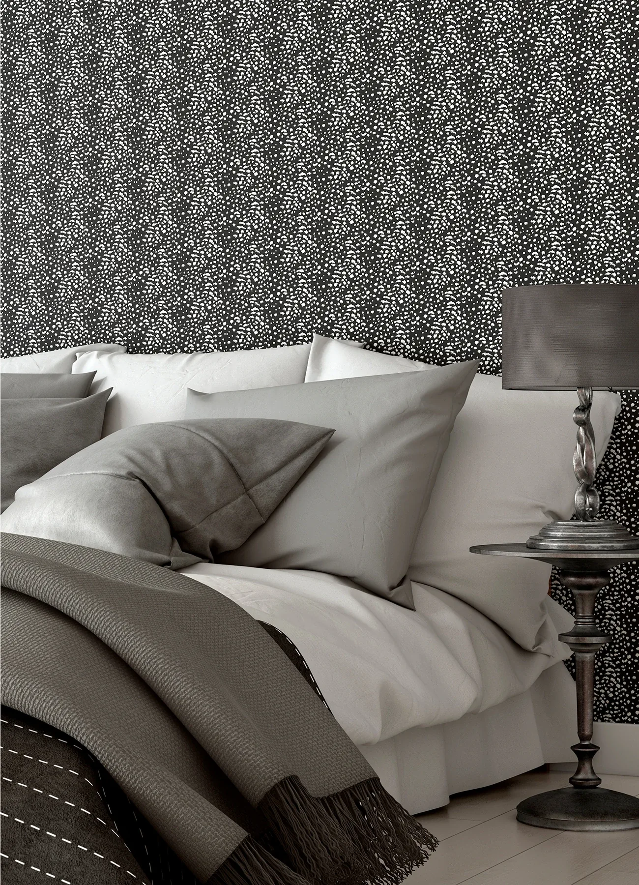 Brewster Home Fashions Ula Black Cheetah Spot Wallpaper - SKU WLD53127W